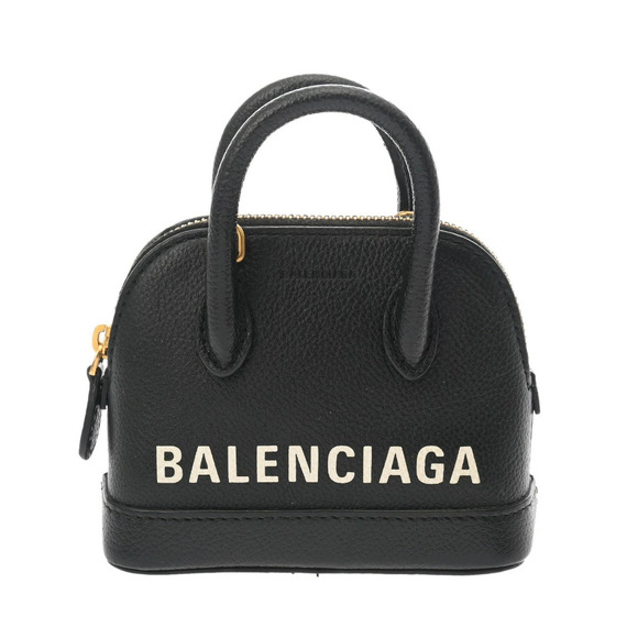 Balenciaga Handbags - BALENCIAGA Ville Top Handle Black Leather Handbag